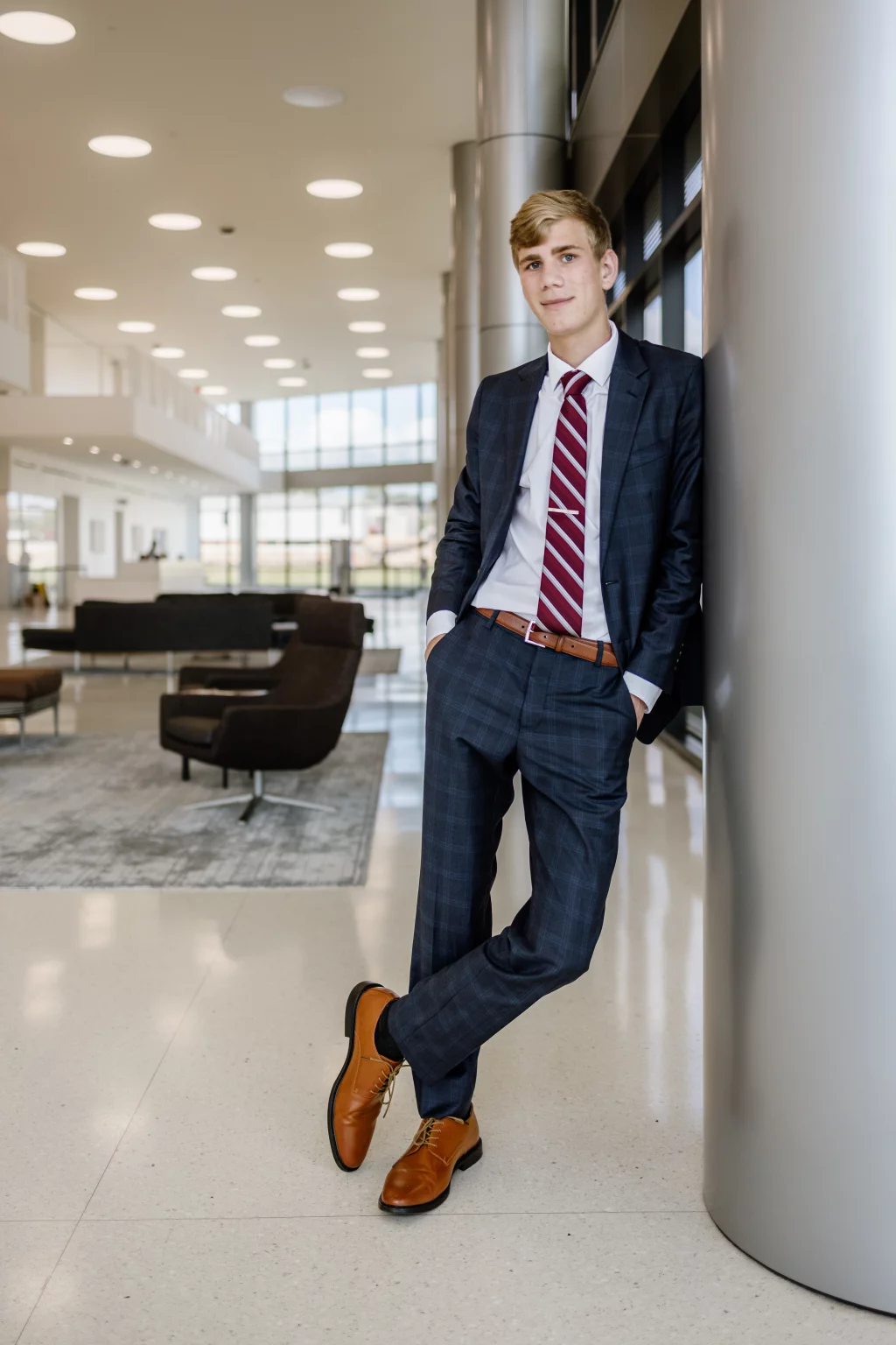 AJ's senior photo shoot at the Greenville County Square 