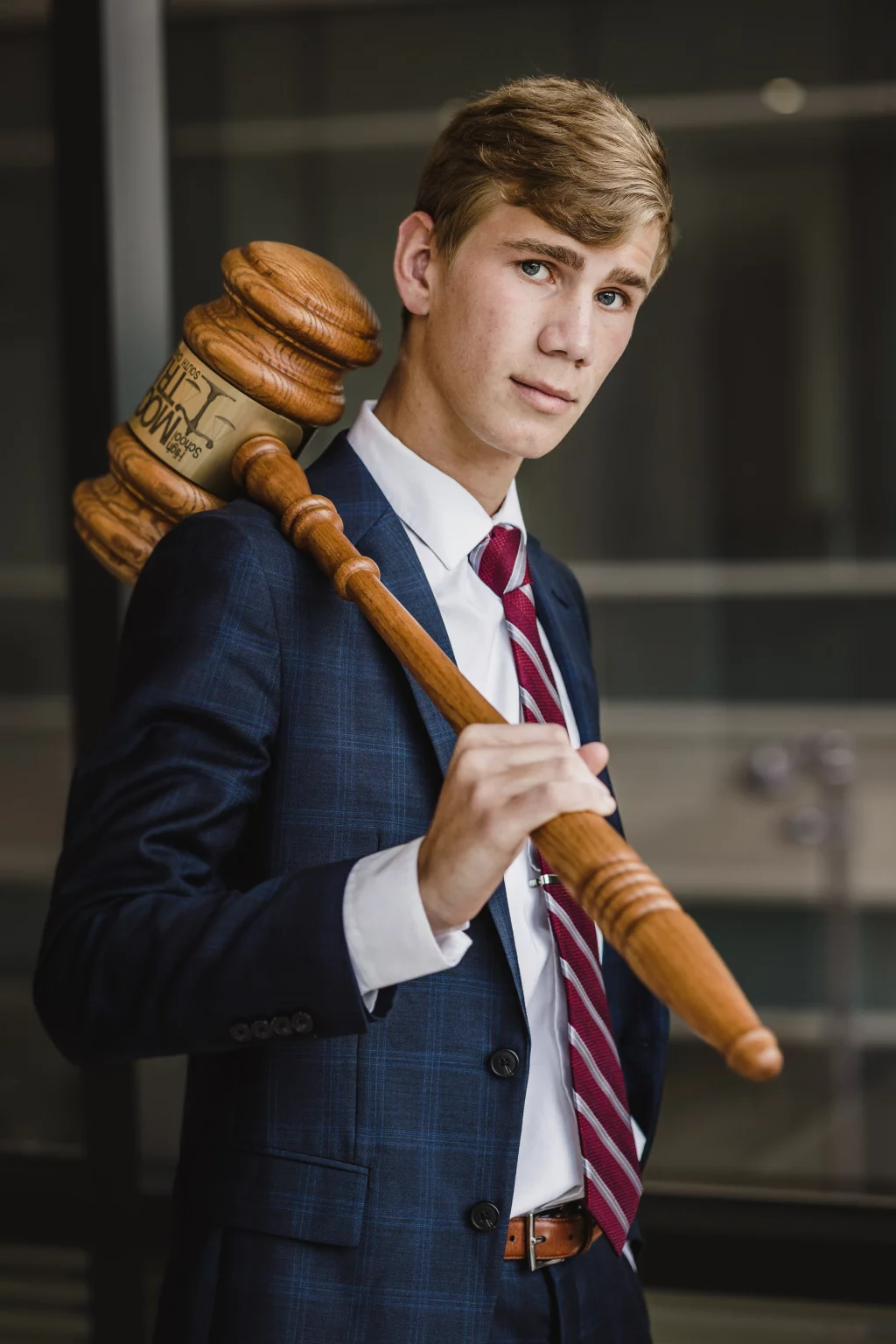 AJ's senior photo shoot at the Greenville County Square 