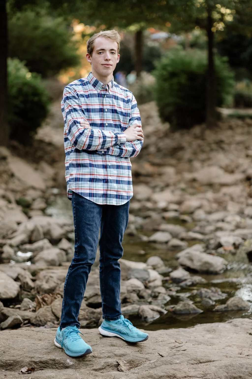 Ari's senior photos take at the Rock Quaryy Garden, Greenville, SC 