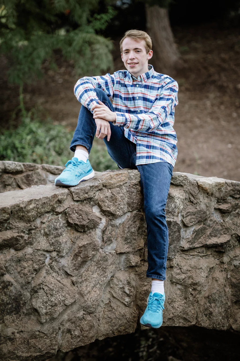 Ari's senior photos take at the Rock Quaryy Garden, Greenville, SC 