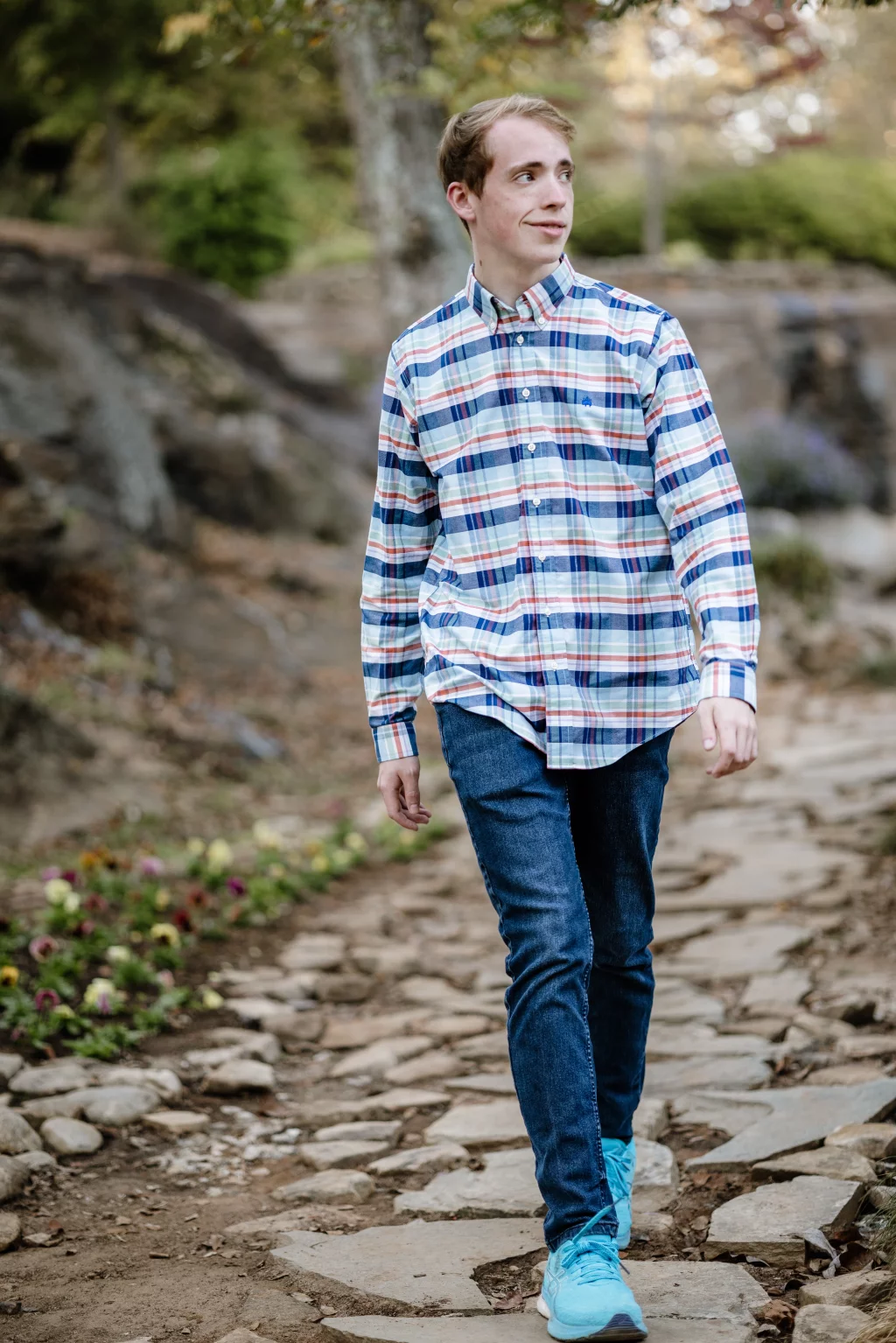 Ari's senior photos take at the Rock Quaryy Garden, Greenville, SC 