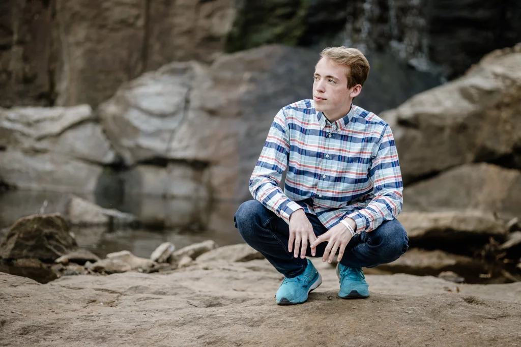Ari's senior photos take at the Rock Quaryy Garden, Greenville, SC 