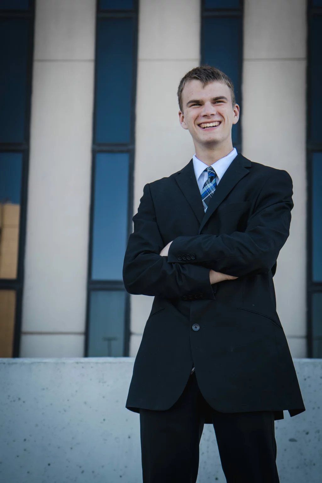 Cayden's senior photos taken downtown Greenville SC 