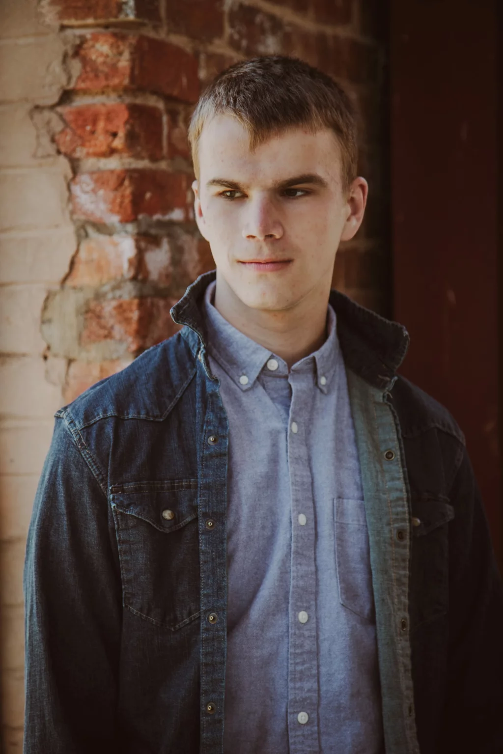 Cayden's senior photos taken downtown Greenville SC 