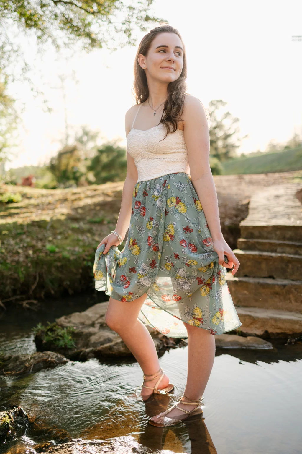 Grace's senior photos taken at Furman University / Rose Garden 