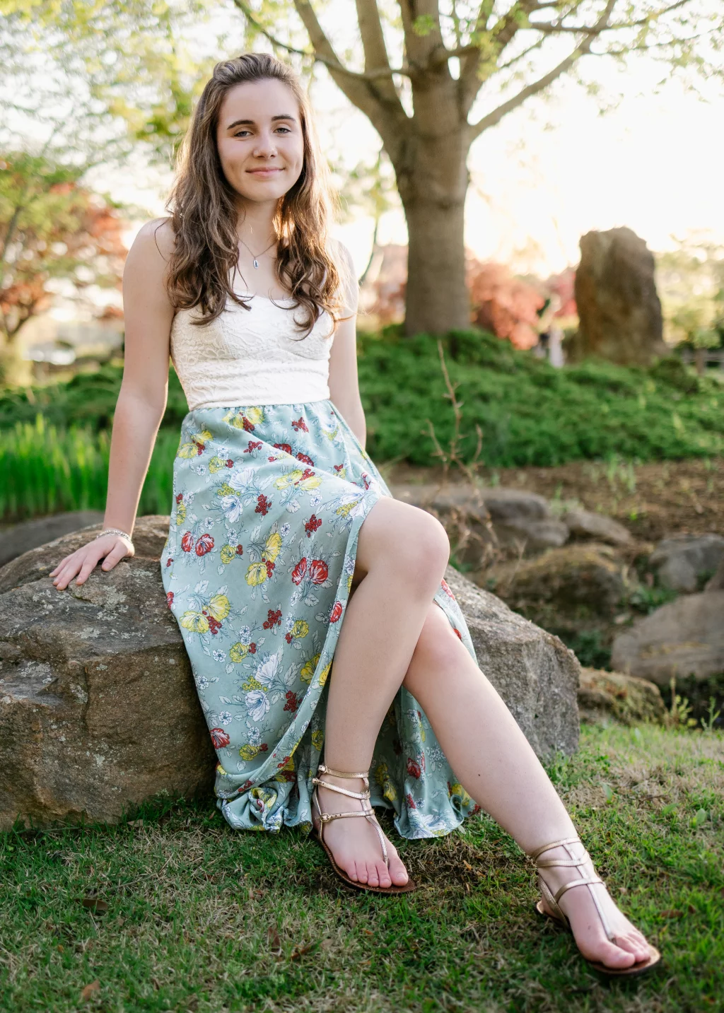 Grace's senior photos taken at Furman University / Rose Garden 