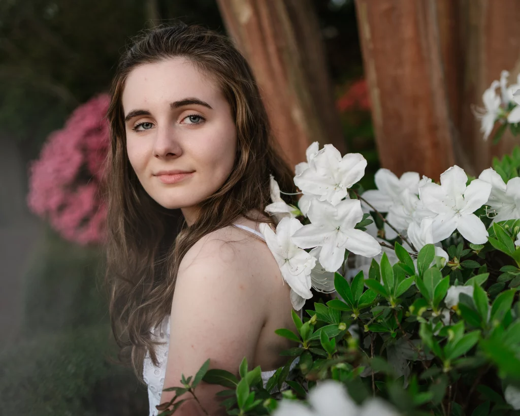 Grace's senior photos taken at Furman University / Rose Garden 