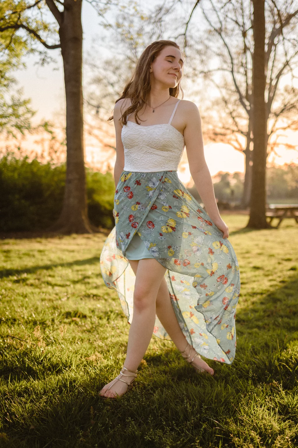 Grace's senior photos taken at Furman University / Rose Garden 