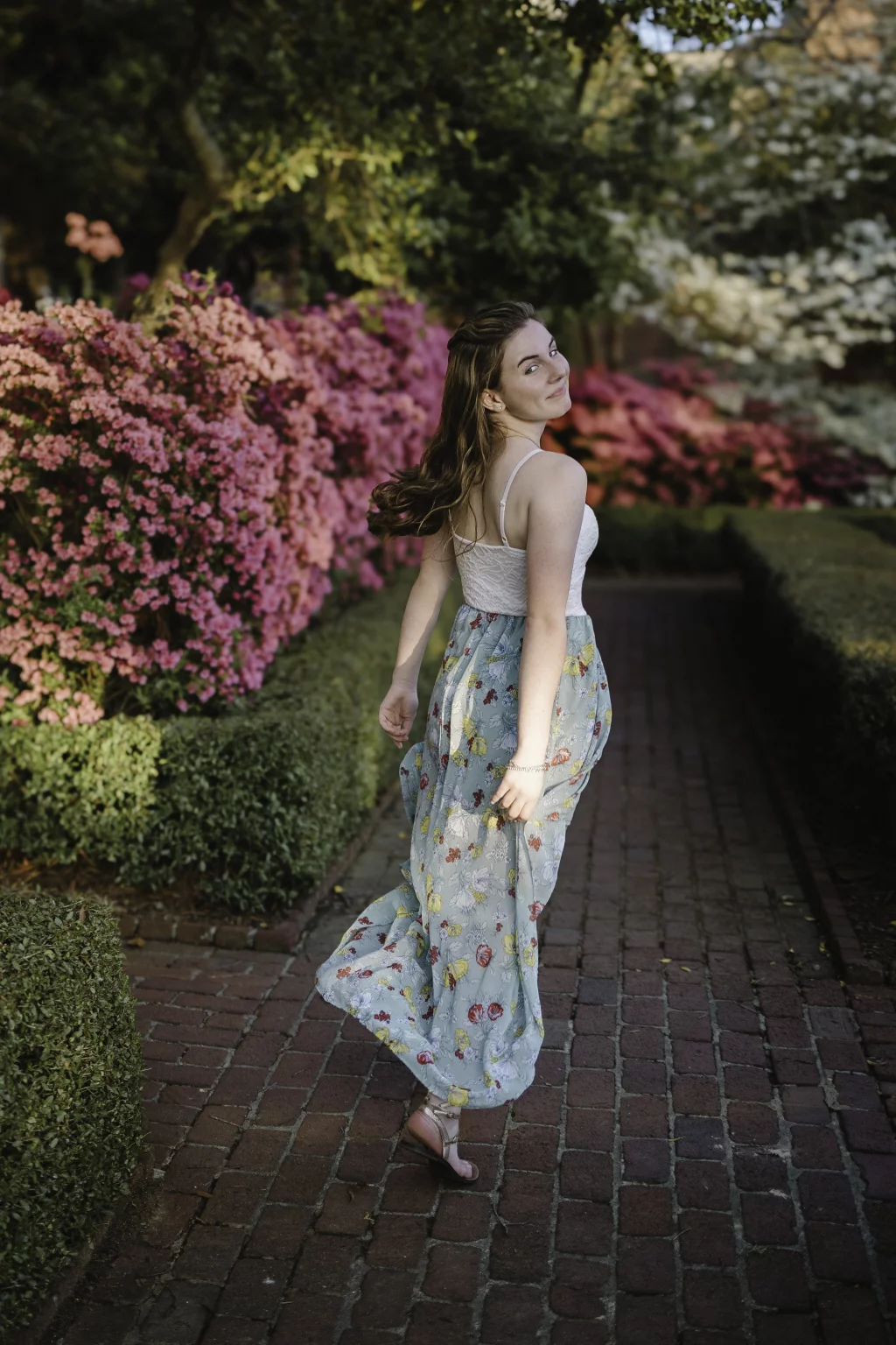 Grace's senior photos taken at Furman University / Rose Garden 