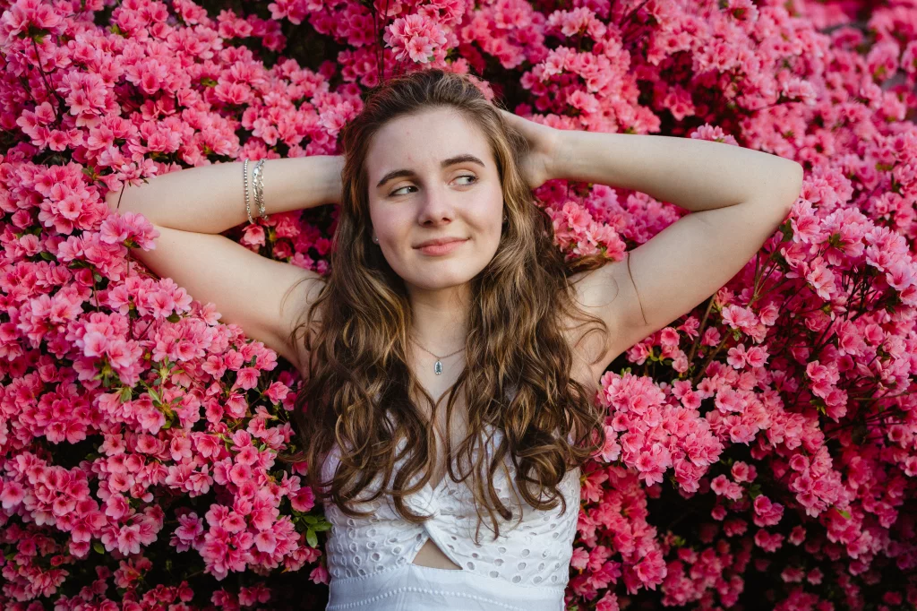 Grace's senior photos taken at Furman University / Rose Garden 