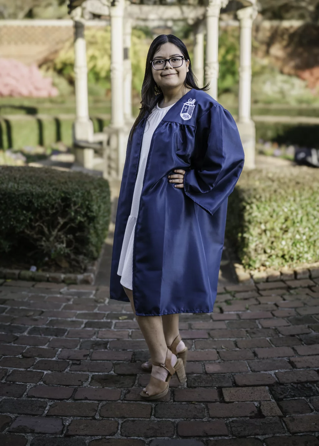 Grace's senior photos taken at Furman University / Rose Garden 