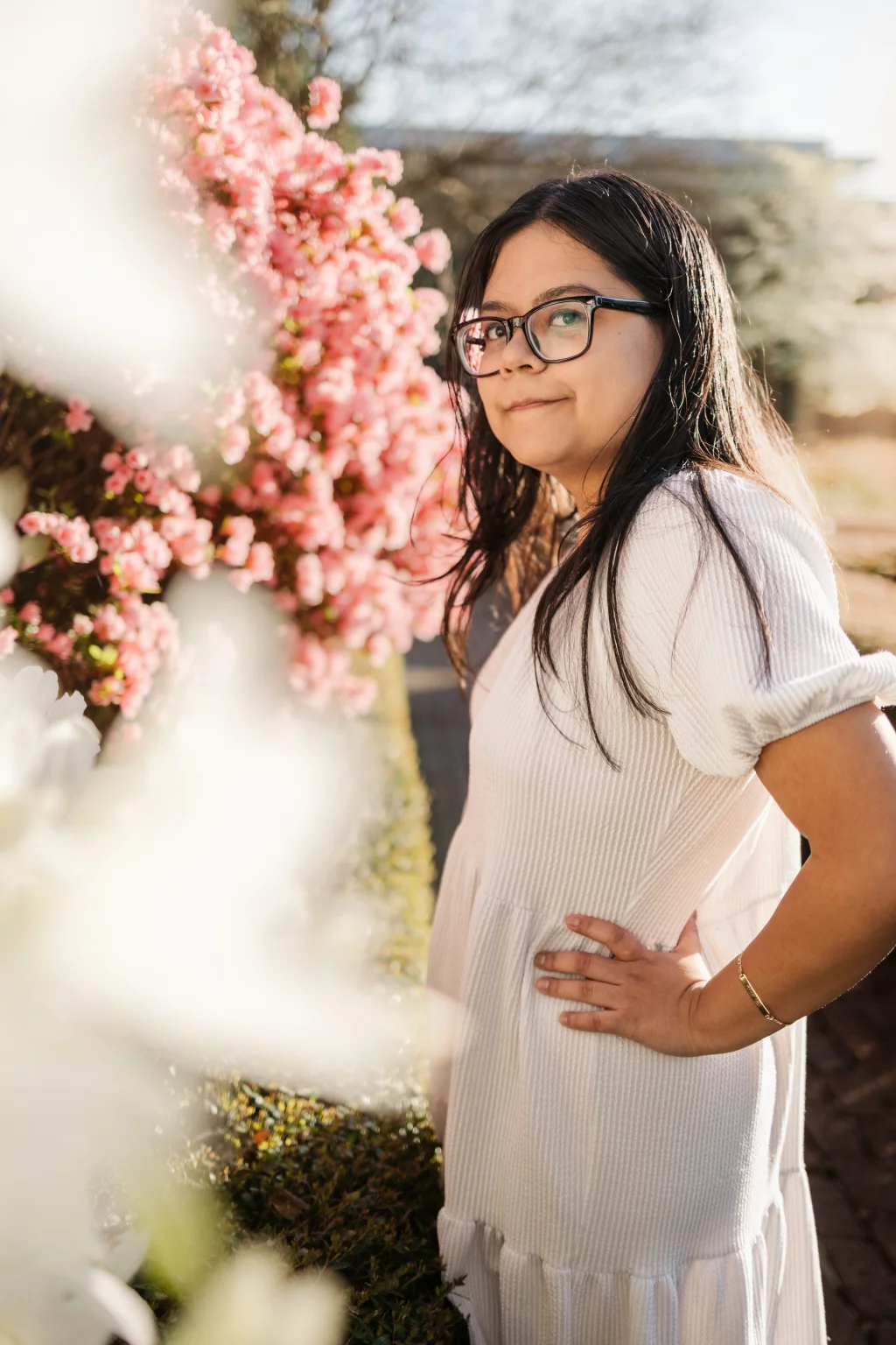 Grace's senior photos taken at Furman University / Rose Garden 