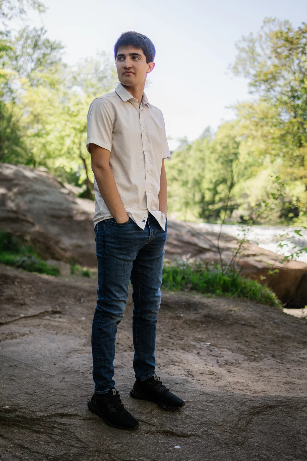 Hayden's senior photo shoot at the Greenville County Square 