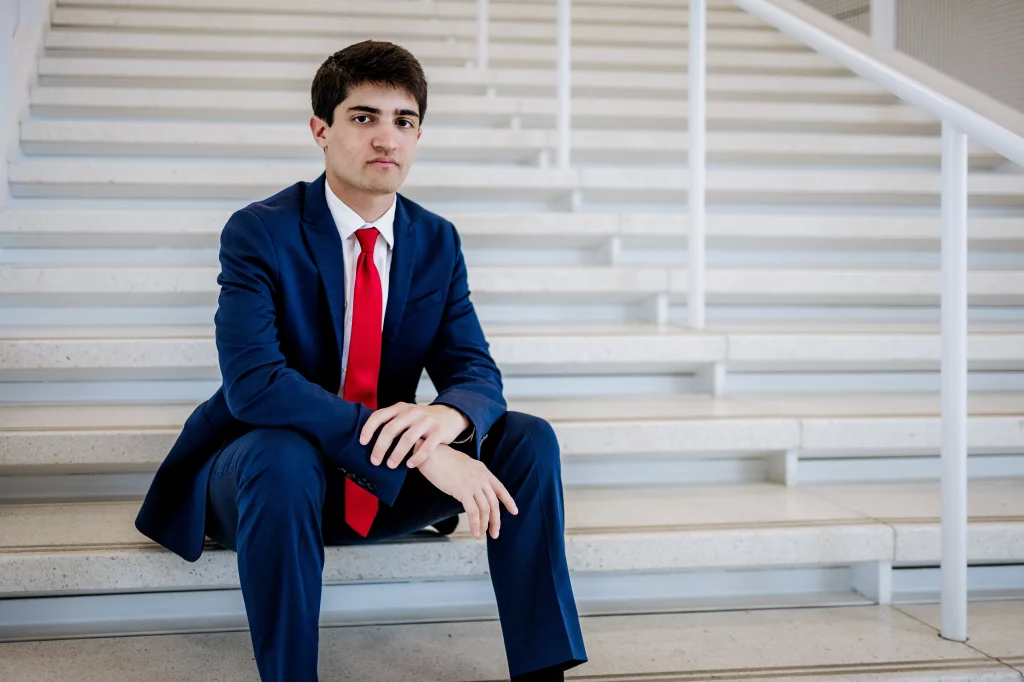 Hayden's senior photo shoot at the Greenville County Square 