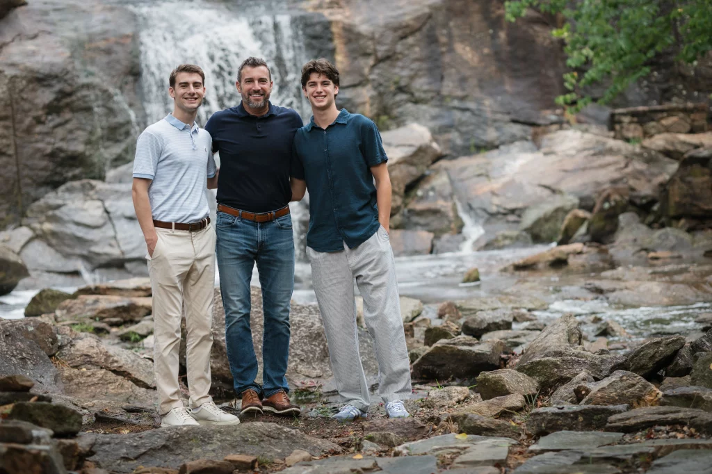 The Hotchkin's family photos taken at Rock Quarry Garden, Greenville, SC 