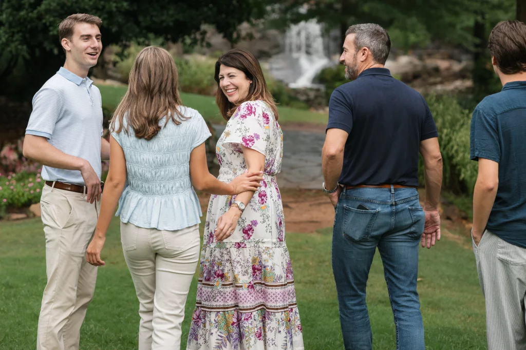 The Hotchkin's family photos taken at Rock Quarry Garden, Greenville, SC 