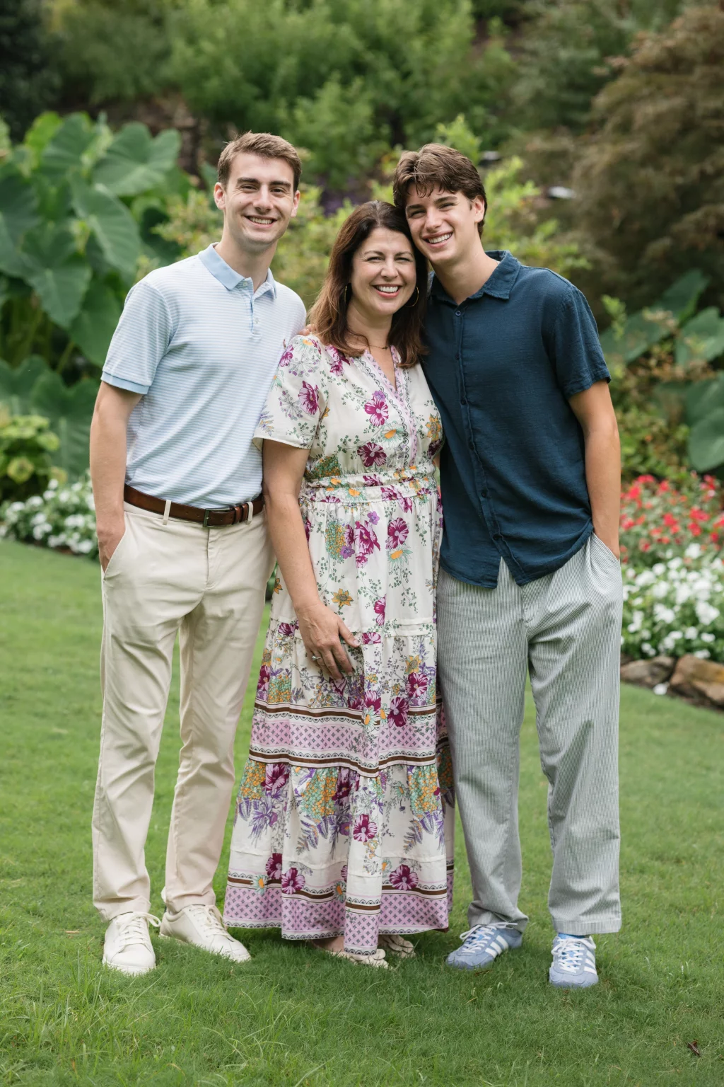 The Hotchkin's family photos taken at Rock Quarry Garden, Greenville, SC 