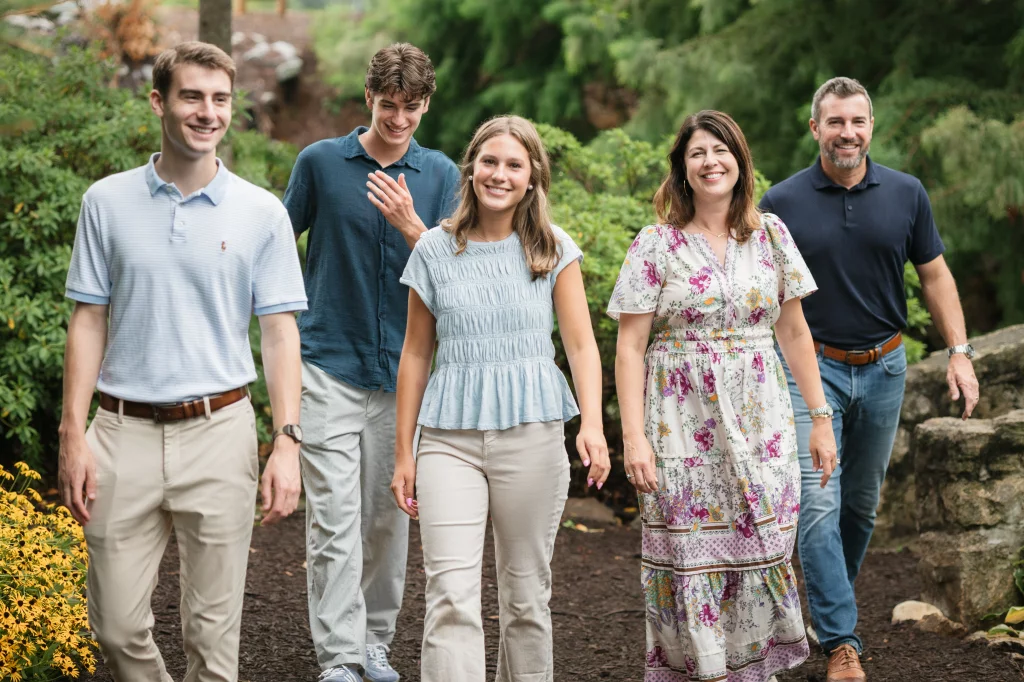 The Hotchkin's family photos taken at Rock Quarry Garden, Greenville, SC 