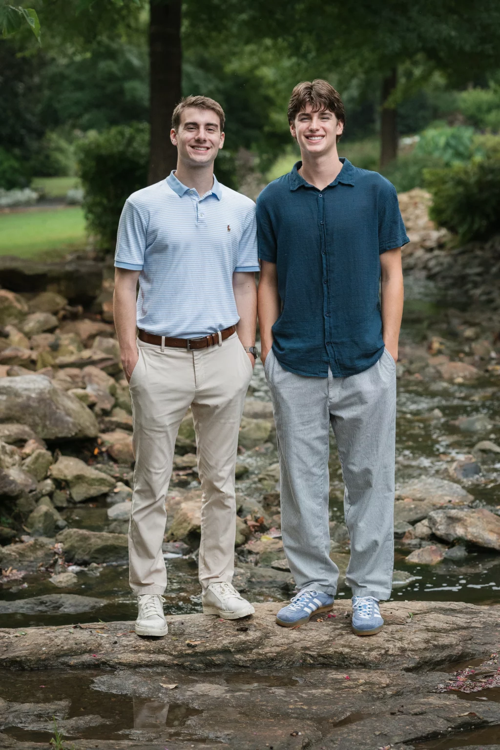 The Hotchkin's family photos taken at Rock Quarry Garden, Greenville, SC 