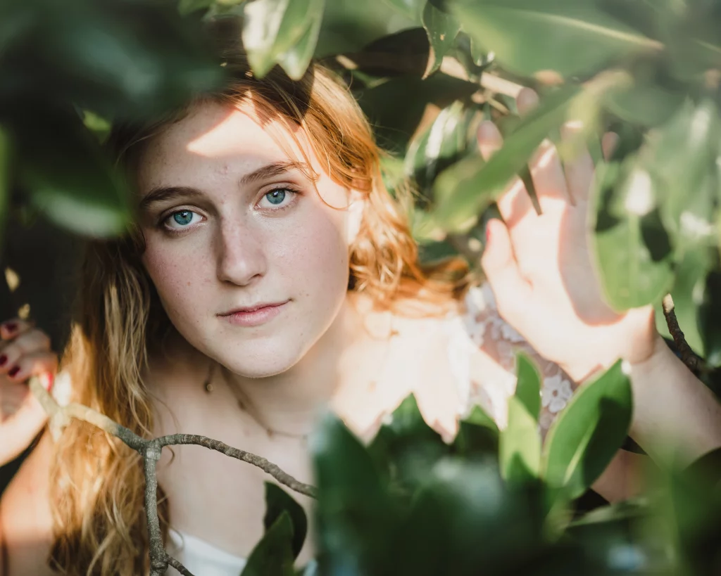Lena's senior photo taken at the Milliken Arboretum 