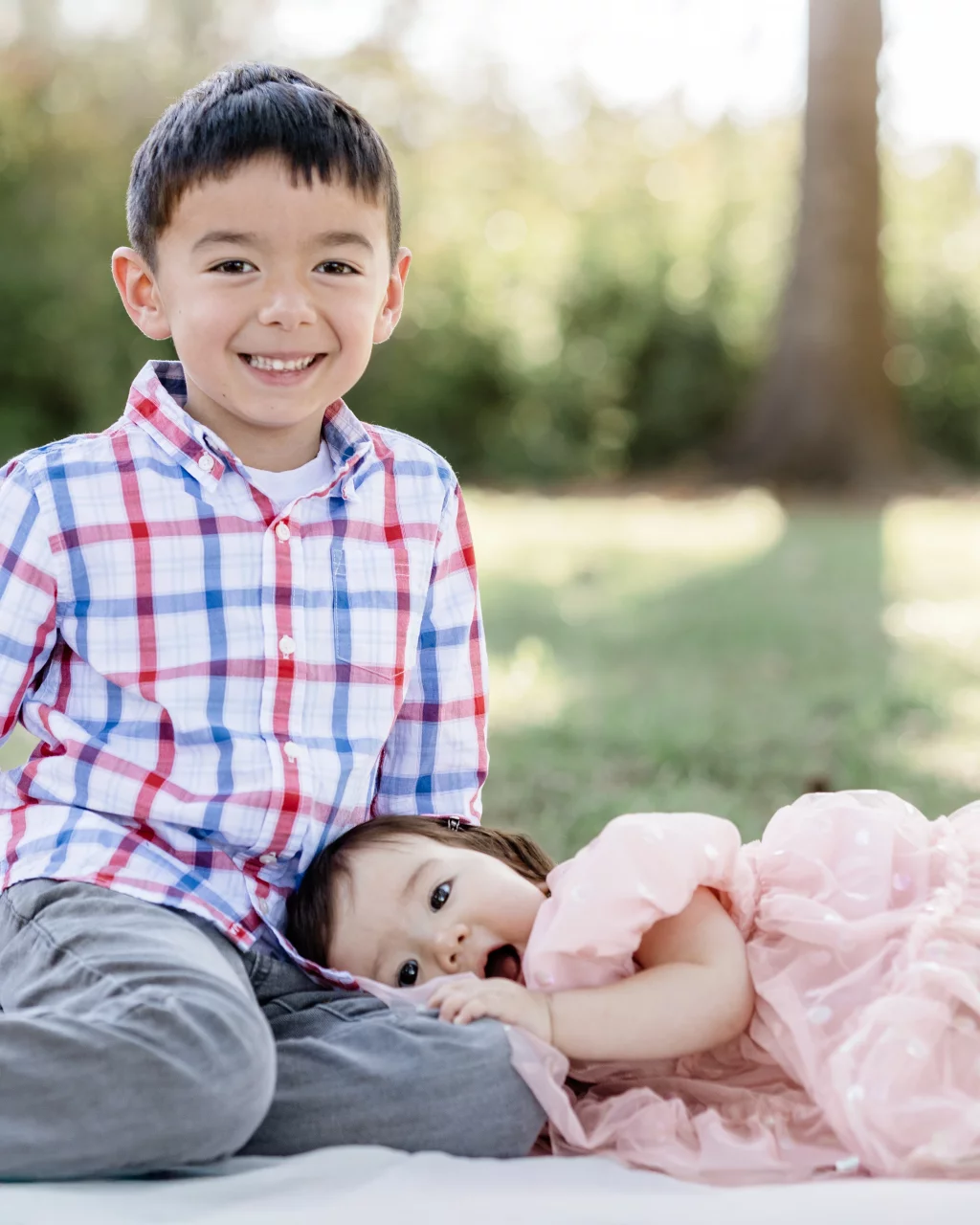 Family photos taken at Furman University / Rose Garden 