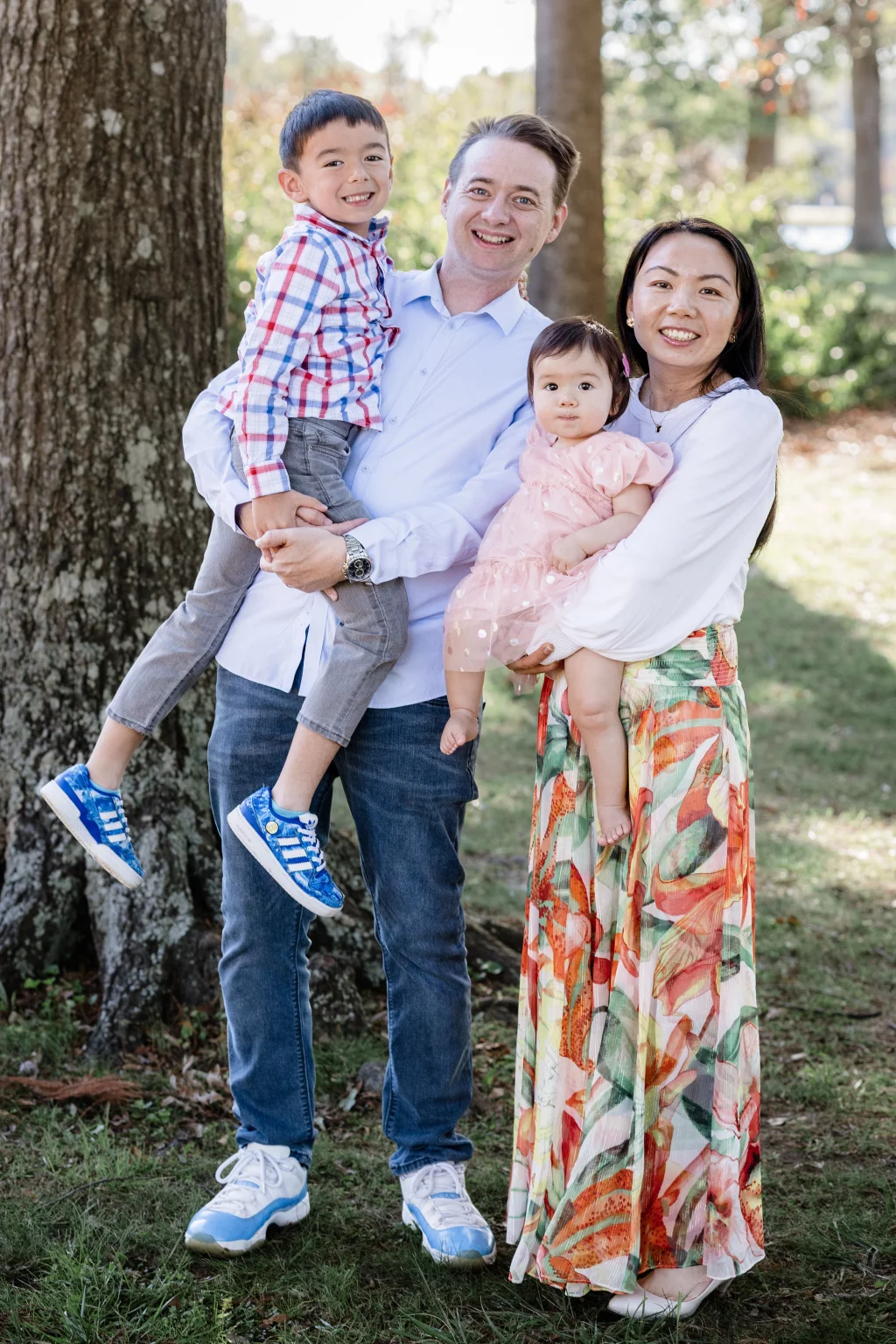Family photos taken at Furman University / Rose Garden 