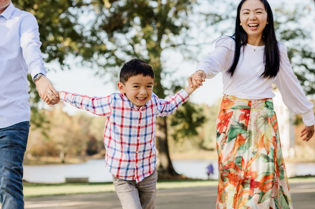 Family photos taken at Furman University / Rose Garden 
