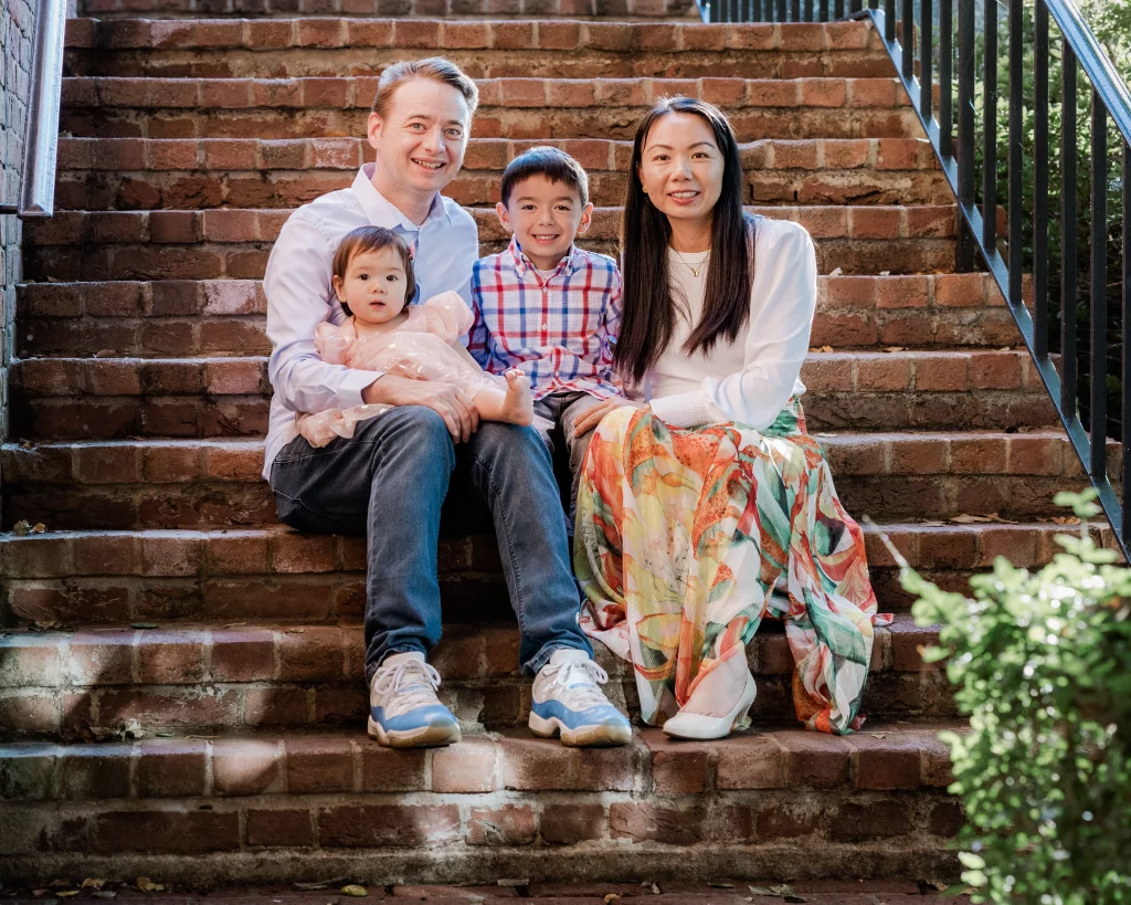 Family photos taken at Furman University / Rose Garden 