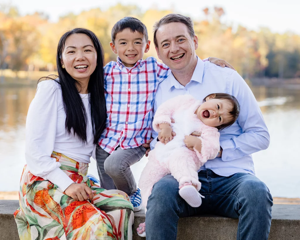 Family photos taken at Furman University / Rose Garden 