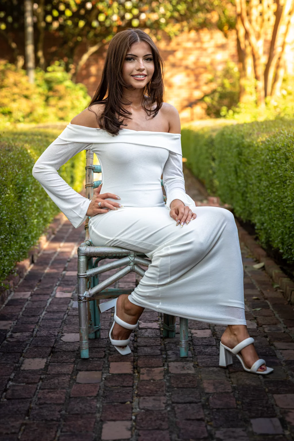 Michelle's senior photos taken at Furman University / Rose garden 