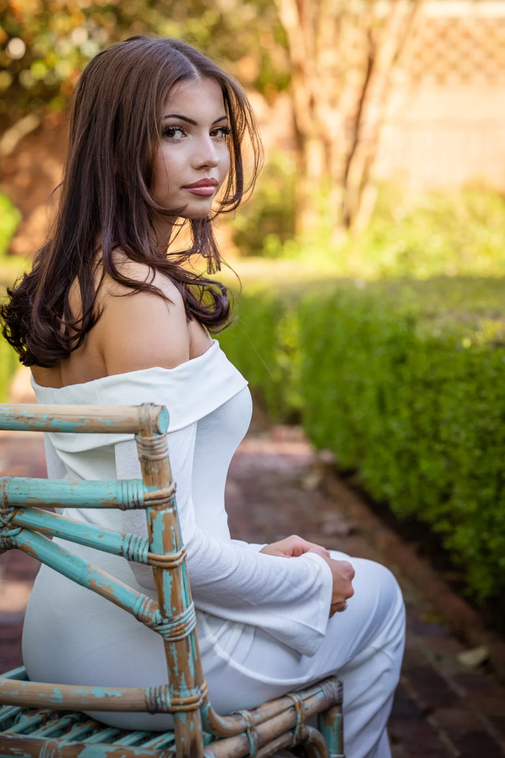 Michelle's senior photos taken at Furman University / Rose garden 