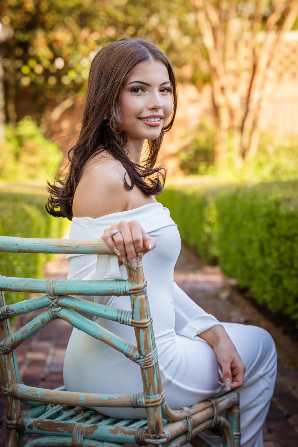 Michelle's senior photos taken at Furman University / Rose garden 