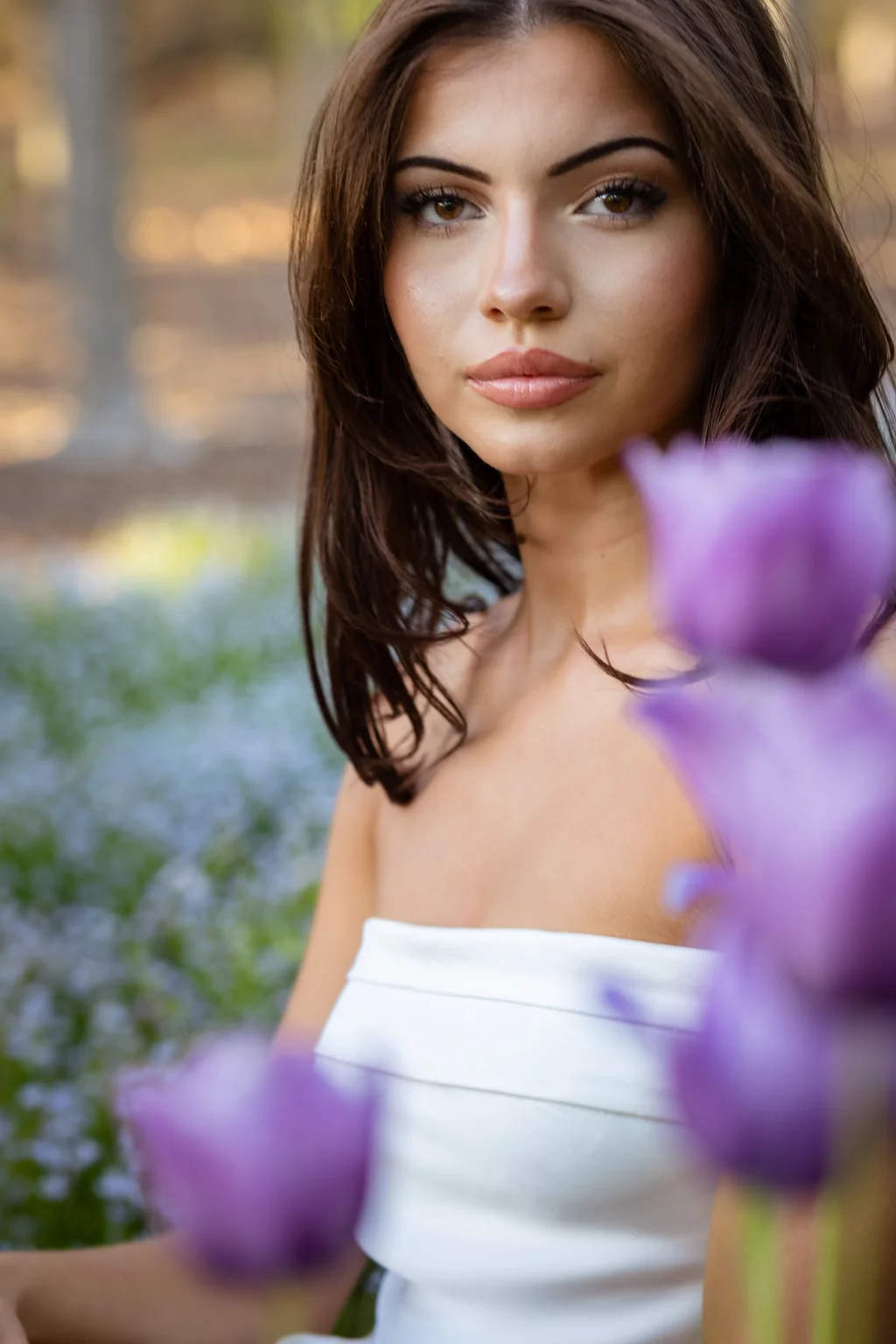Michelle's senior photos taken at Furman University / Rose garden 