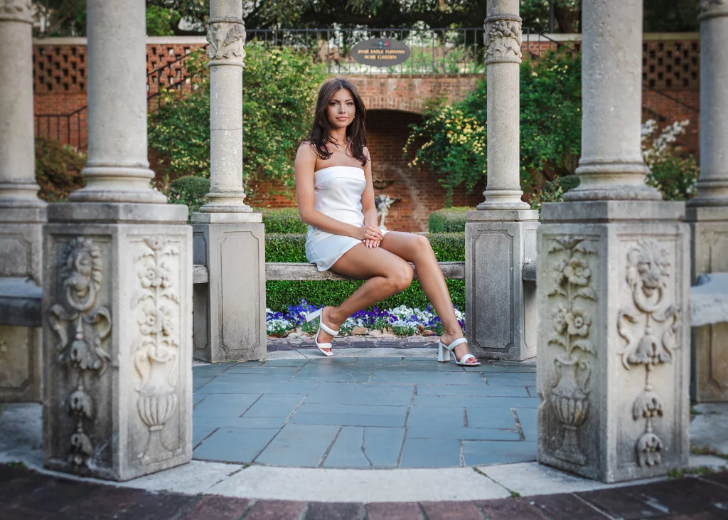 Michelle's senior photos taken at Furman University / Rose garden 