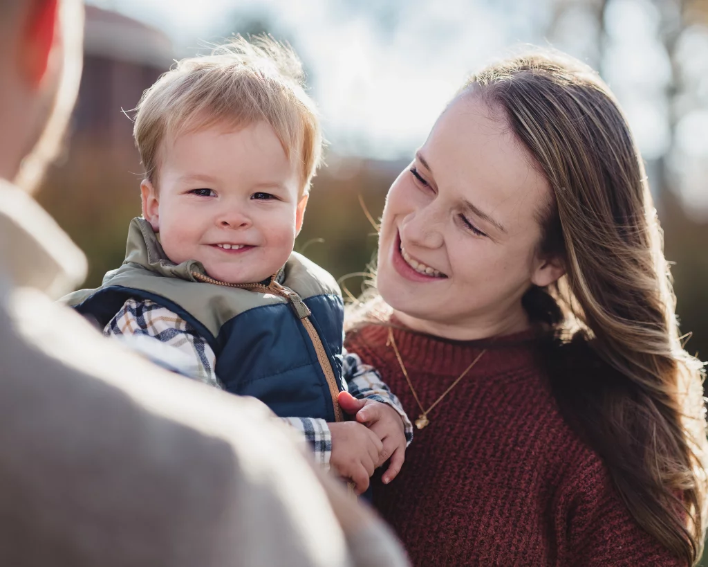 Family photos taken at Furman University / Rose Garden 