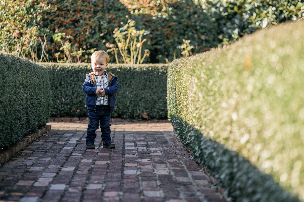 Family photos taken at Furman University / Rose Garden 