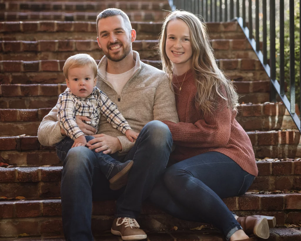 Family photos taken at Furman University / Rose Garden 