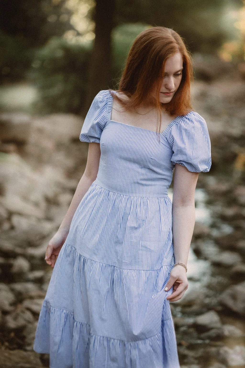 Ryn's senior photos take at the Rock Quaryy Garden, Greenville, SC 