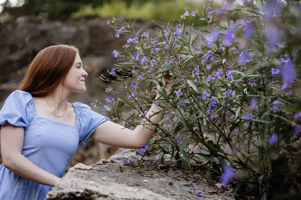 Ryn's senior photos take at the Rock Quaryy Garden, Greenville, SC 
