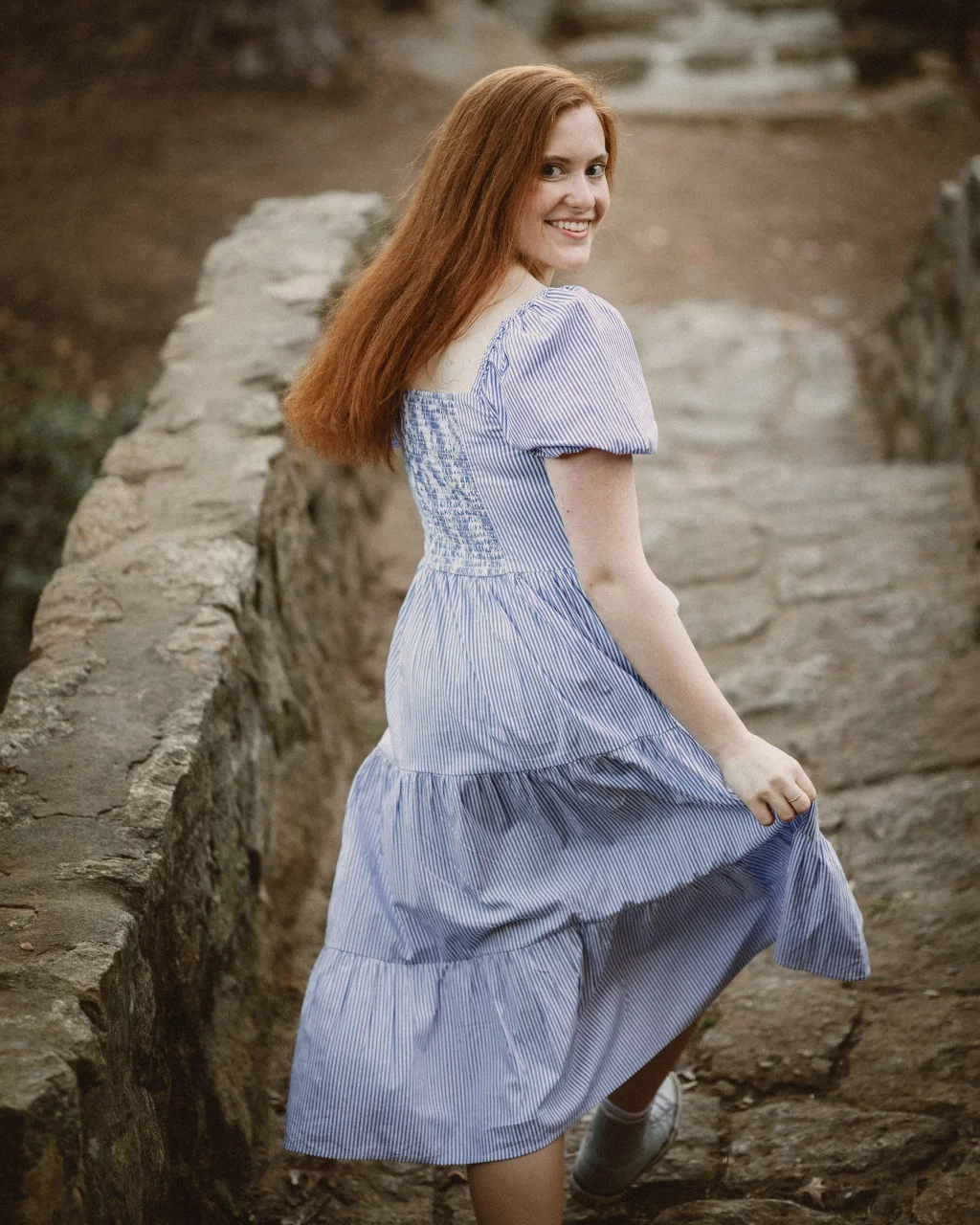 Ryn's senior photos take at the Rock Quaryy Garden, Greenville, SC 