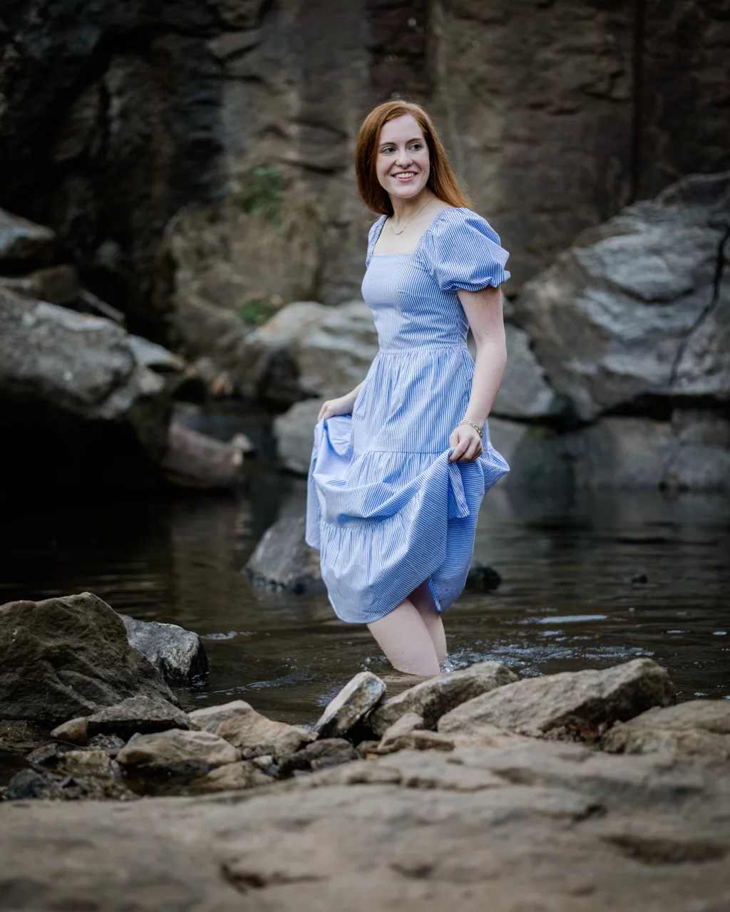 Ryn's senior photos take at the Rock Quaryy Garden, Greenville, SC 