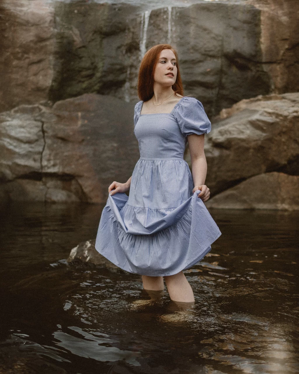 Ryn's senior photos take at the Rock Quaryy Garden, Greenville, SC 