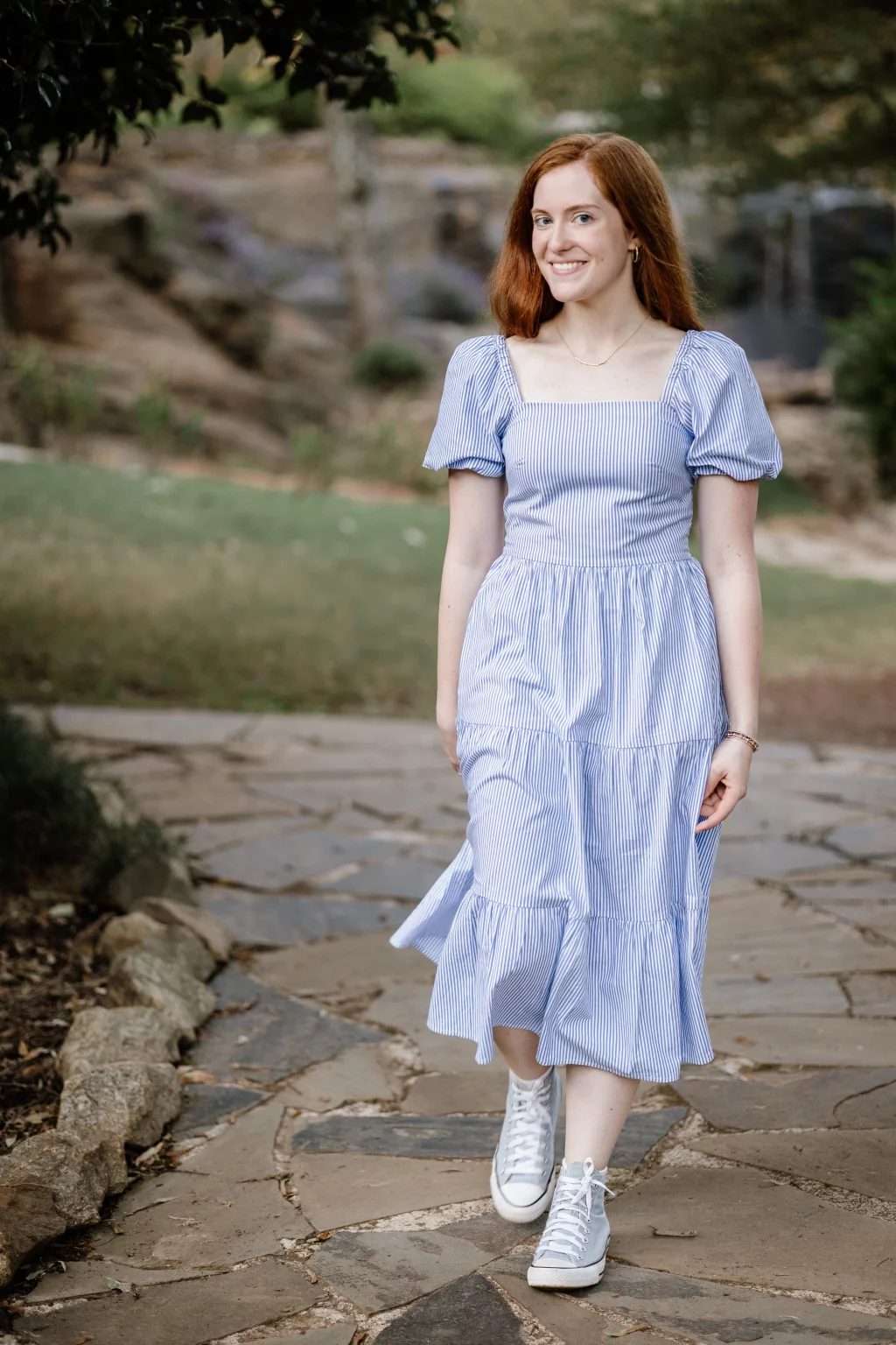 Ryn's senior photos take at the Rock Quaryy Garden, Greenville, SC 