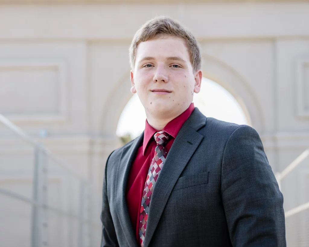 Wesley's senior photo taken at BridgeWay Station, Simpsonville, SC 