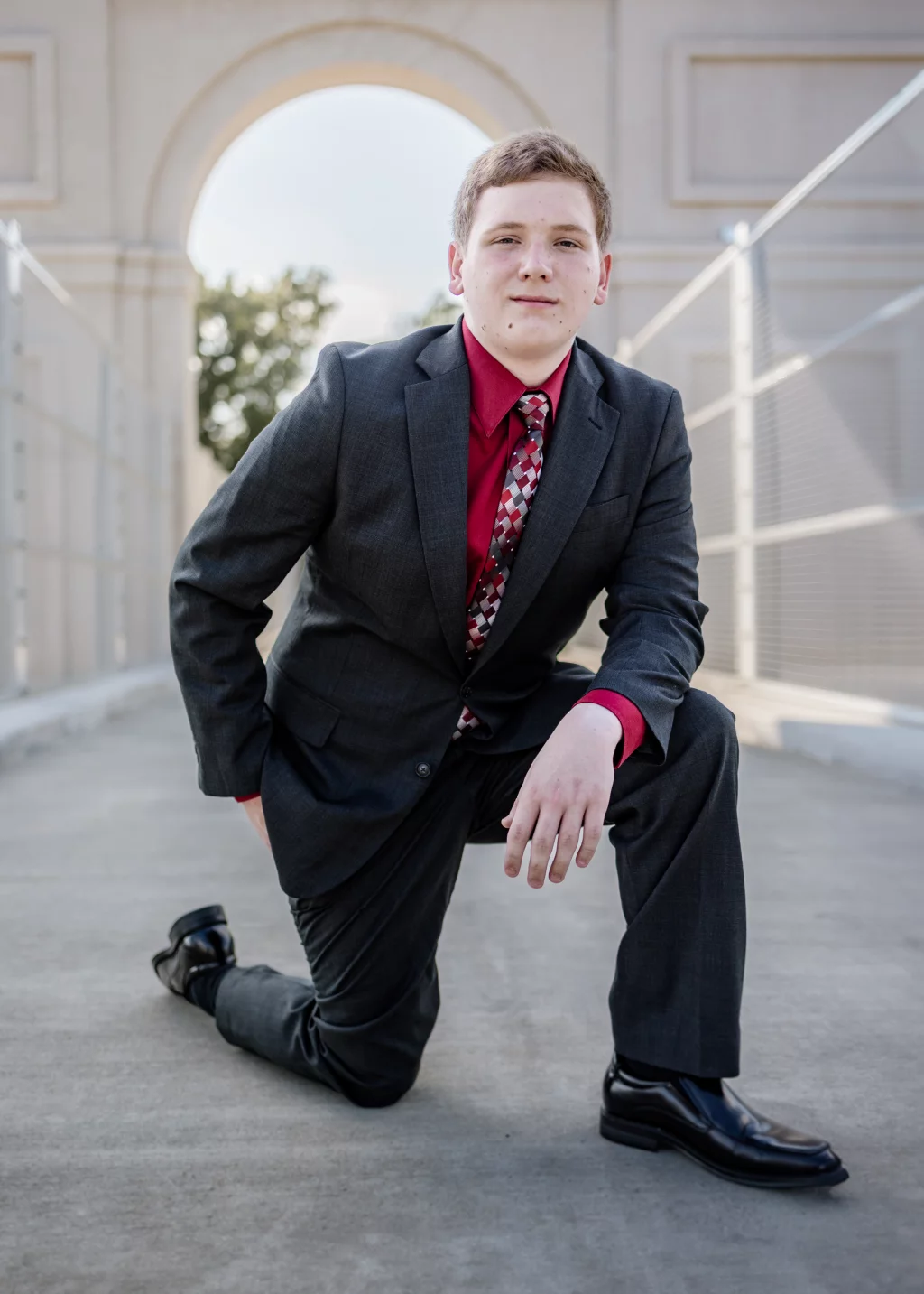 Wesley's senior photo taken at BridgeWay Station, Simpsonville, SC 