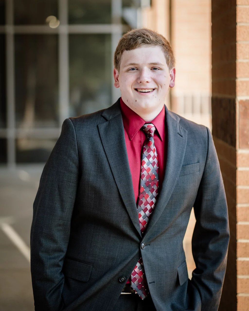 Wesley's senior photo taken at BridgeWay Station, Simpsonville, SC 
