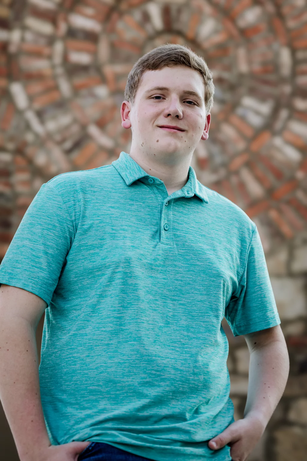 Wesley's senior photo taken at BridgeWay Station, Simpsonville, SC 