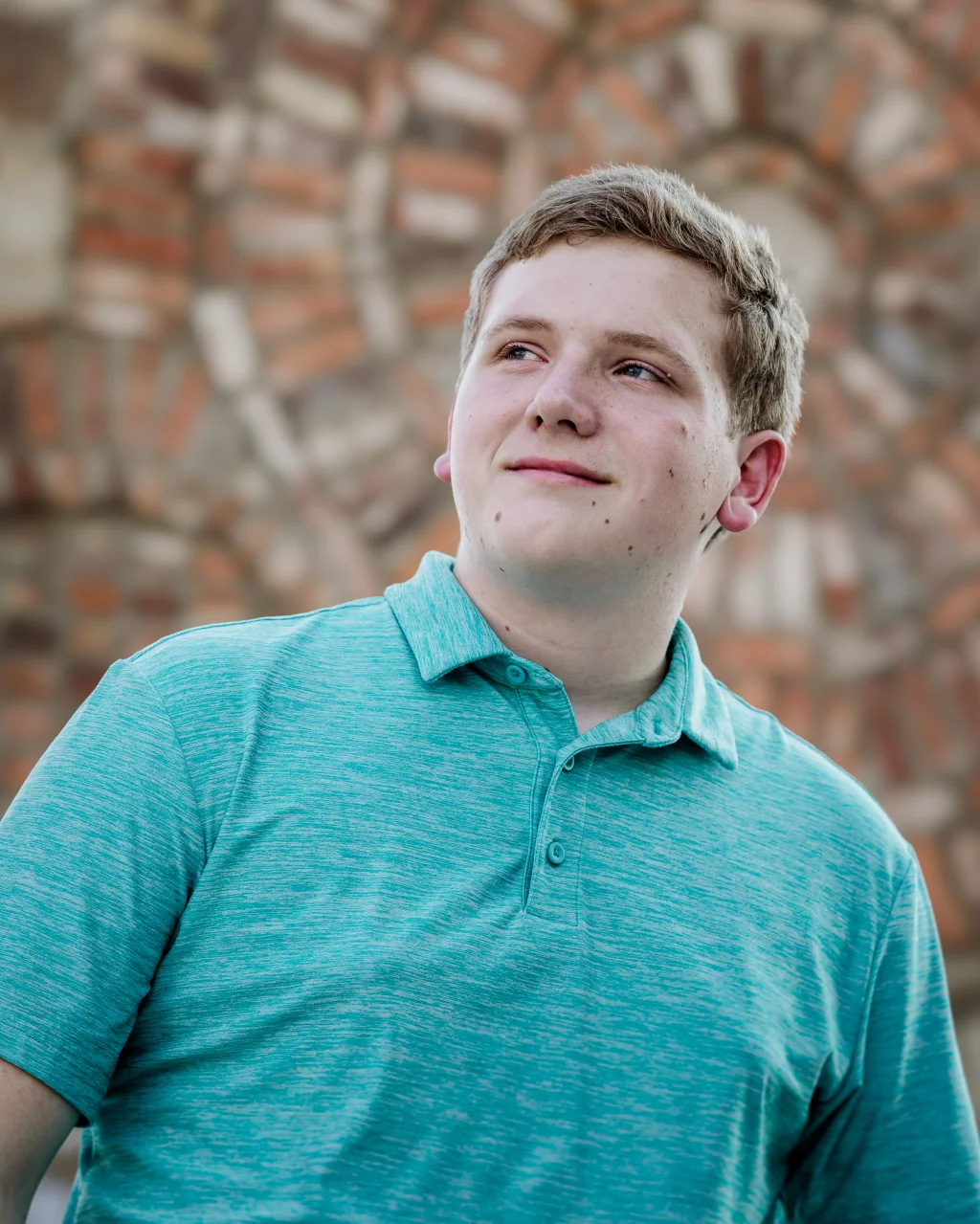Wesley's senior photo taken at BridgeWay Station, Simpsonville, SC 