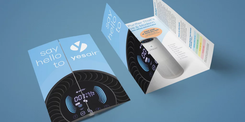 YesAir air purifier maketing materials 
