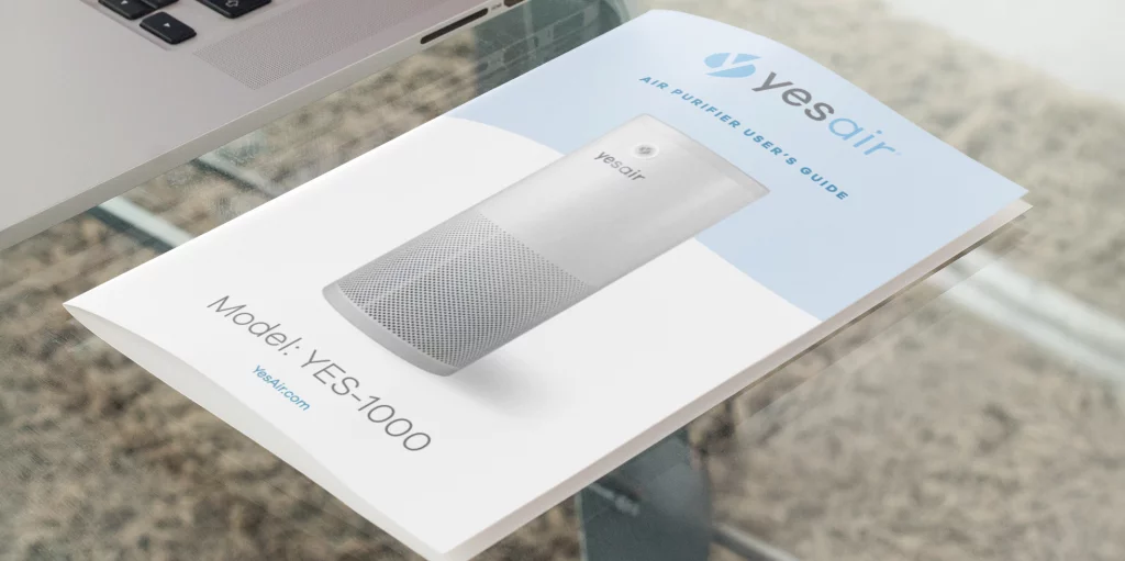 YesAir air purifier maketing materials 